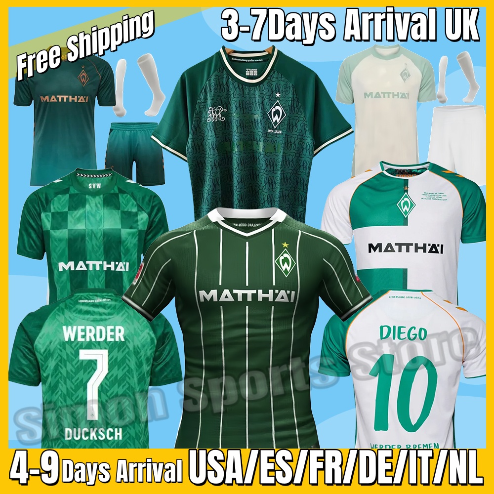 3XL 4XL 2025 2026 soccer jerseys Werders Bremen special 24 25 26 DIEGO FRIEDL PIEPER home Marvin Bittencourt away third Classic sports Men kids kit football shirt s-4xl