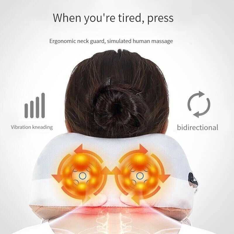 U-shaped massage pillow cervical massager simulation human kneading car home shoulder and neck multifunctional neck protector trW250512