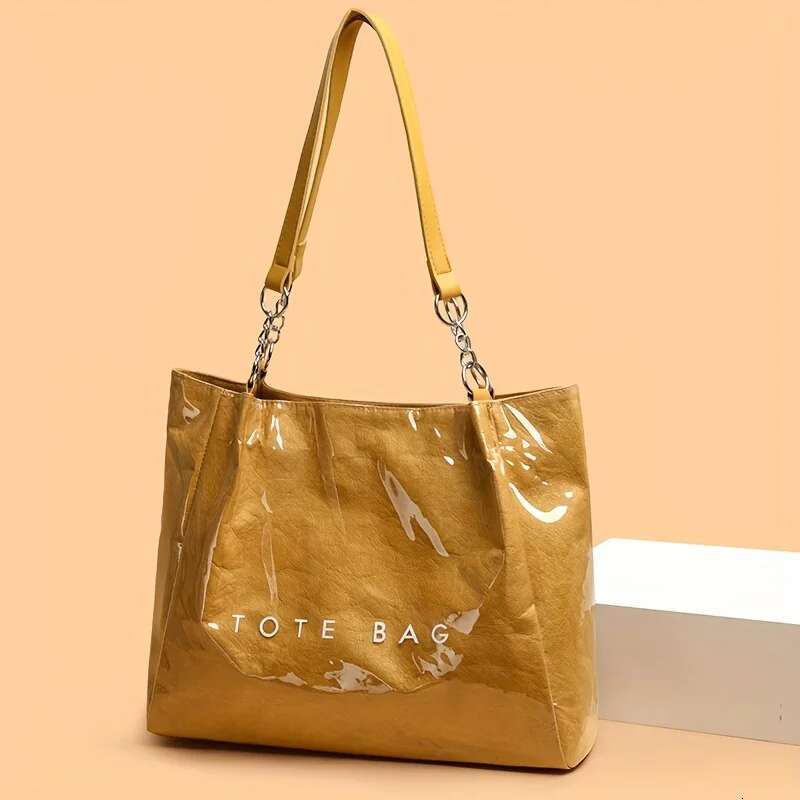 Tote shoulder European and American cross-border hot-selling letter transparent handbag travel outdoor beach bag