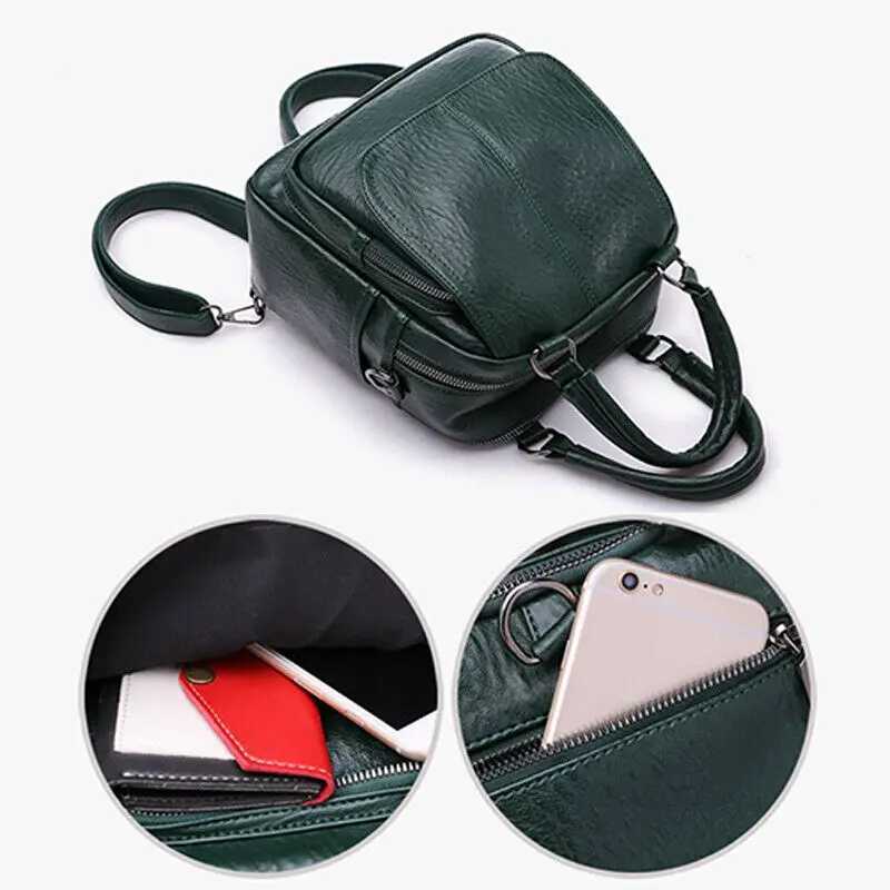 High Capacity Travel Backpack School Bags Ladies Fashion Designer Anti-Theft Pu Leather Handbag Rucksack Backpack Shoulder Bag Z250512