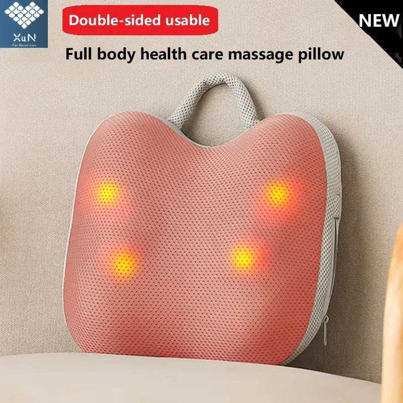 New 3D Electric Smart Neck Massage Pillow Head Back Shiatsu Full Body Massager Wireless Use For Car Home Infrared PhysioW250512