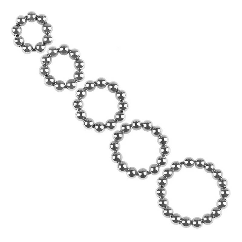 Stainless Steel Small Large Metal Penis Lock Cock Ring Set Delay Ejaculation Ball Erection Cock Ring Slave Male Sex Toy Man W250512