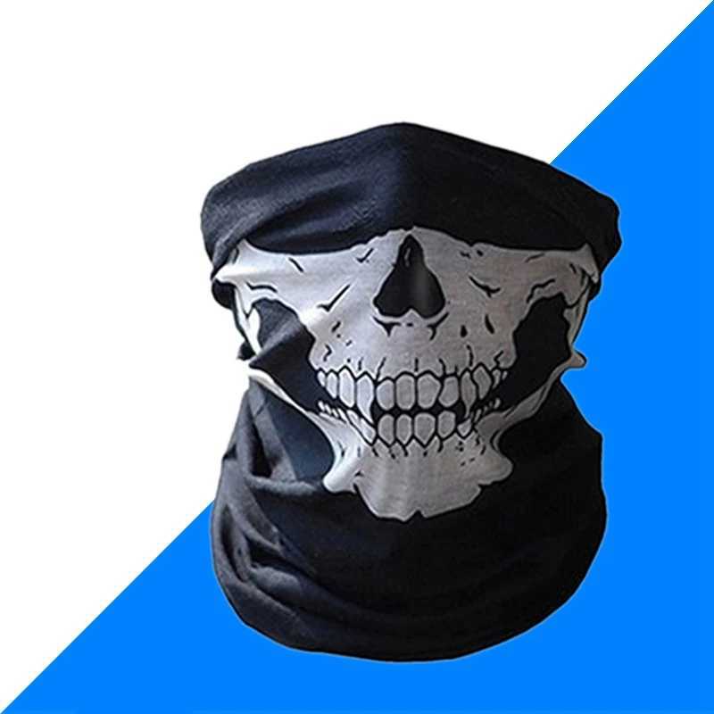 Men Women Scarf Halloween Riding Bandana Headscarf Ski Skull Half Face Mask Ghost Scarf Neck Hiking Scarves Balaclava MasksW250512