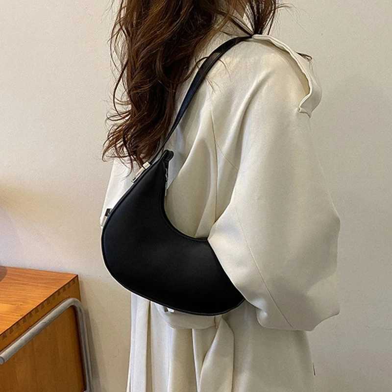 Underarm Tote Bags for Women Luxury Half Moon Hobo Bag Lady Brand Shoulder Bags PU Leather Armpit Clutch Handbag and PurseXJ250512