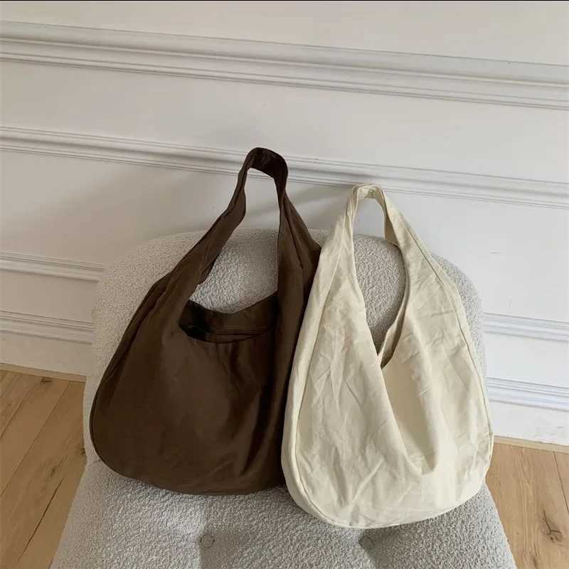 Women Canvas Crossbody Bag Oblique Cross Single Backpack Large Capacity Shoulder Bag Retro Dumpling Hobos Bag Shoulder BagXJ250512
