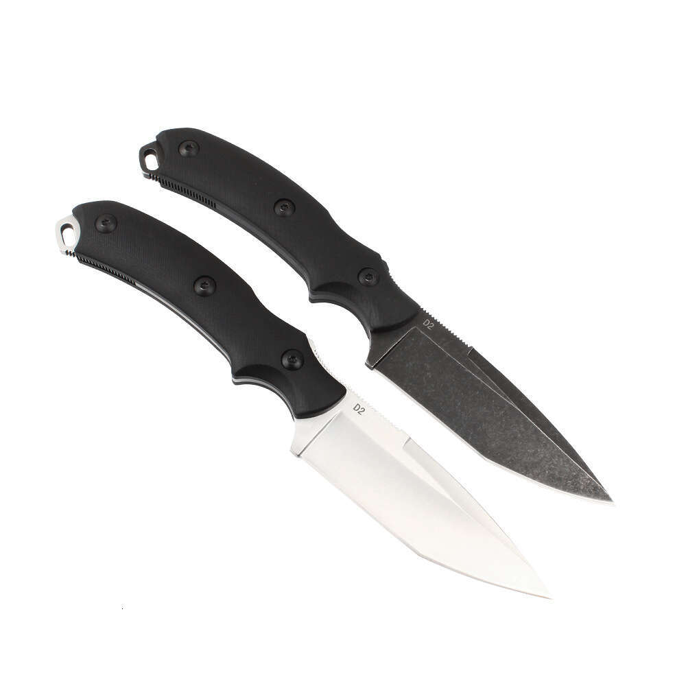 Outdoor straight self-protection camping knife, portable fruit knife