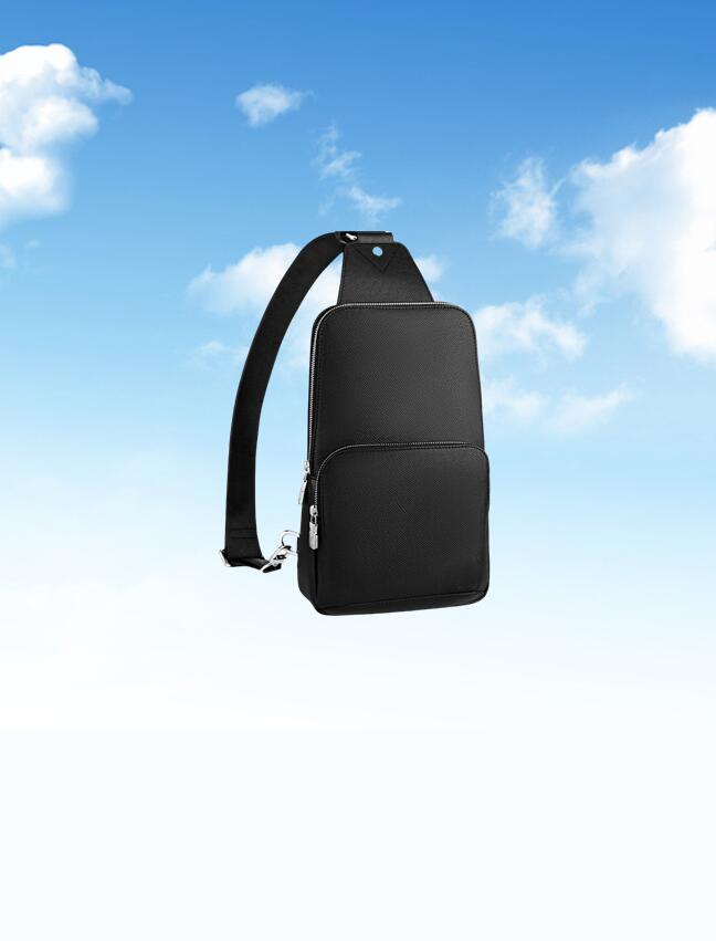 Real leather Men chest bag AV. sling bag D.GRAP. N41719 travel bags MENS cross body breast shoulder pouch Compact Sporty Smart Strap Side Carry Men Body