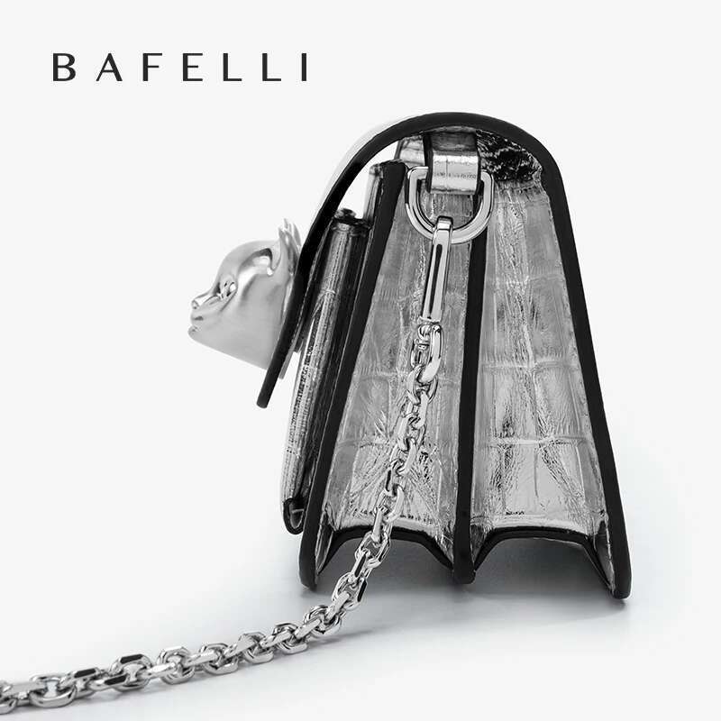 BAFELLI 2025 Women's BAG NEW MINI PARTY CASUAL CROCODILE BRAND DESIGNER CAT FASHION CROSSBODY SHOULDER GENUINE LEATHER