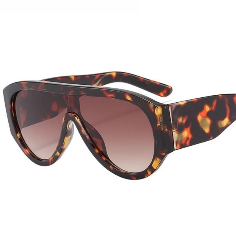 2025 Retro Green Oval Oversized Sunglasses Fashion Pilot Sun Glasses Trendy Shades UV400 Eyewear 250509