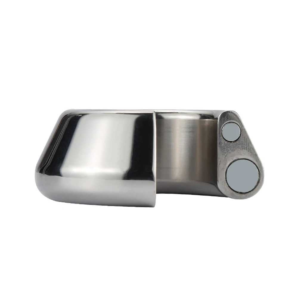 Magnetism Stainless Steel Scrotum Weight Erection Ring Cock Trainer Metal Locking Sperm Ring Binding Penis Male Training Supplie W250512