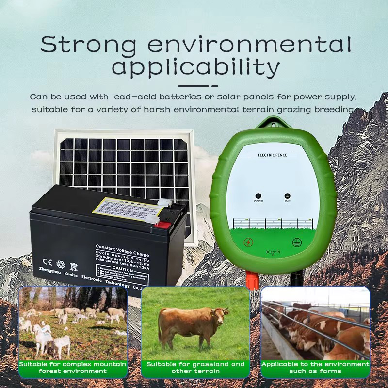 Professional Electronic Fence Pulse Generator Charger - Durable Electric Fencing System for Cattle Security