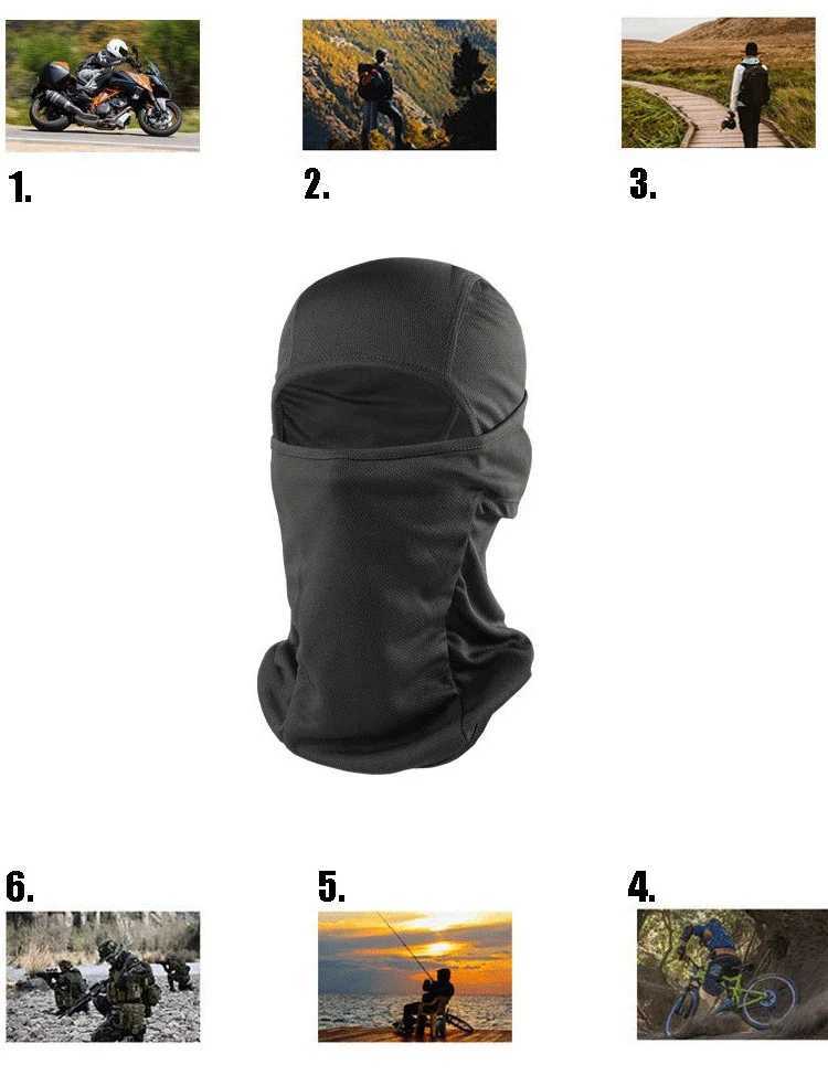 Balaclava Windproof Motorcycle Full Face Mask Skiing Head Masks Tactical Motocross Cycling Hood Cap Men Helmet Moto AccessoriesW250512