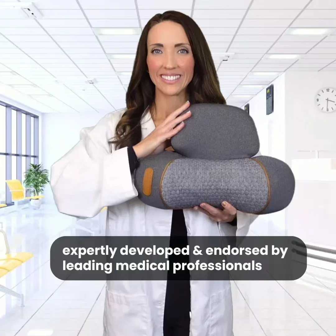 COSSEAL-3-in-1 Neck Massager Cervical Pillow Hot Compress Vibration Massage Neck Traction Relax Pillow Spine Support MassagerW250512