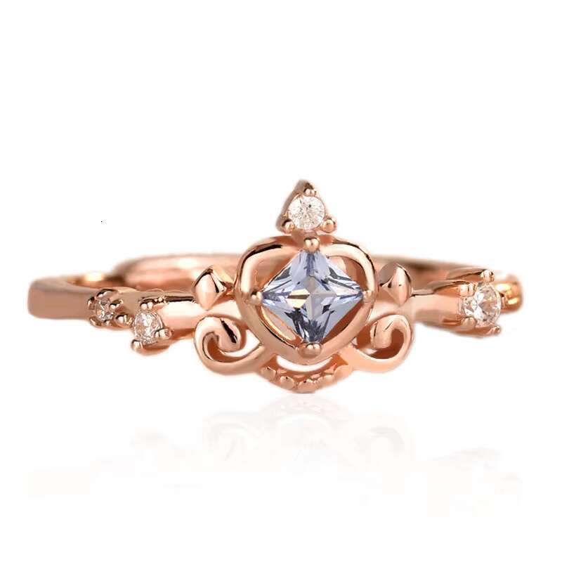 Wholesale S925 Sterling Silver Ring Female Ins Personality Zircon Index Finger Ring Fashion Retro Crown Ring Gift