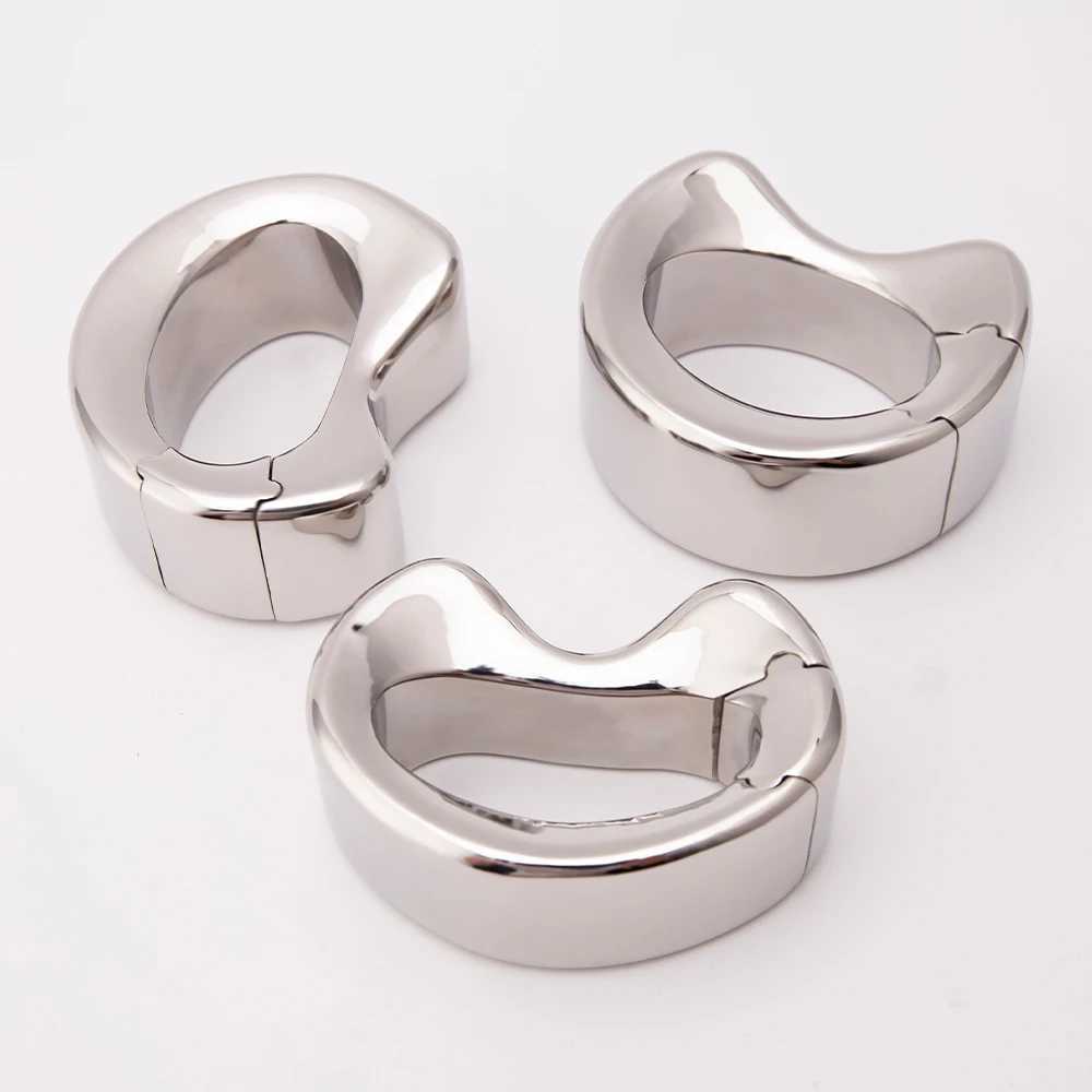 Male Heavy Duty Ball Stretcher Metal Scrotum Pendant Testicular Weight Cock Ring Penis Restraint Stainless Steel Sex Toys For Men W250512
