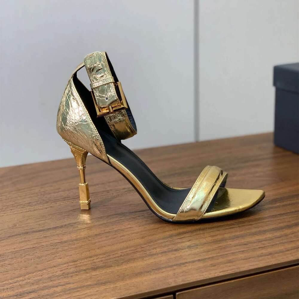 Women Size36-42 Genuine Leather Sandals Super High Heel Pumps Summer Buckle Strap Party Designer Shoes Zapatillas De Mujer