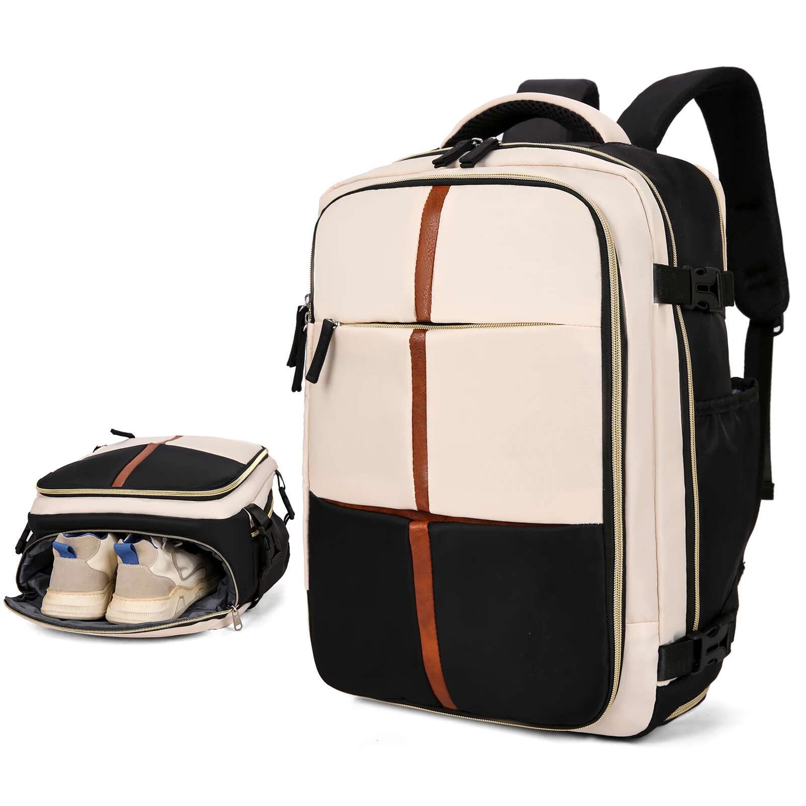 Multifunctional Travel Backpack Airline-approved Laptop Schoolbag Outdoor Sports Daypack With Shoes Compartment