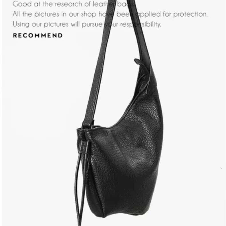Soft leather lychee pattern niche lazy style large capacity versatile crossbody armpit casual bag