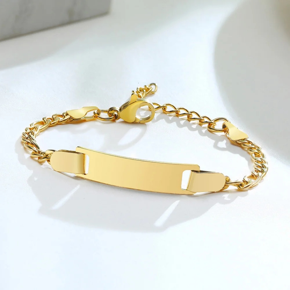 Custom Baby Name Bracelet Stainless Steel Nameplate Child ID Jewelry Personalized 250512