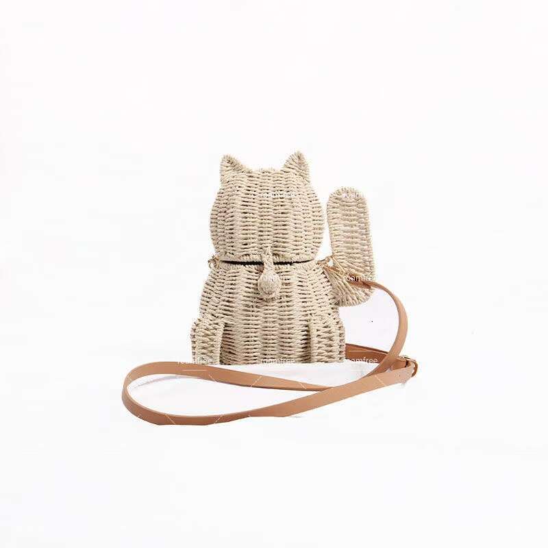 Shoulder new rattan Ladies Lucky Fashion cat Crossbody Messenger Hand Bags Women Girl basket free shippingcatlin_fashion_bags