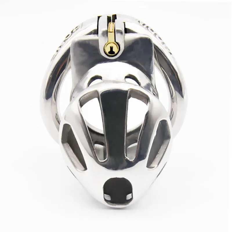 BLACKOUT 2020 New Metal Openable Ring Design Male Chastity Device Penis Ring Vent Hole Cock Cage Sex Toys W250512