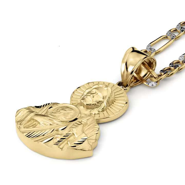 Fashion Personality 14k Gold Plated Matte San Judas Half Body Pendant Jewelry