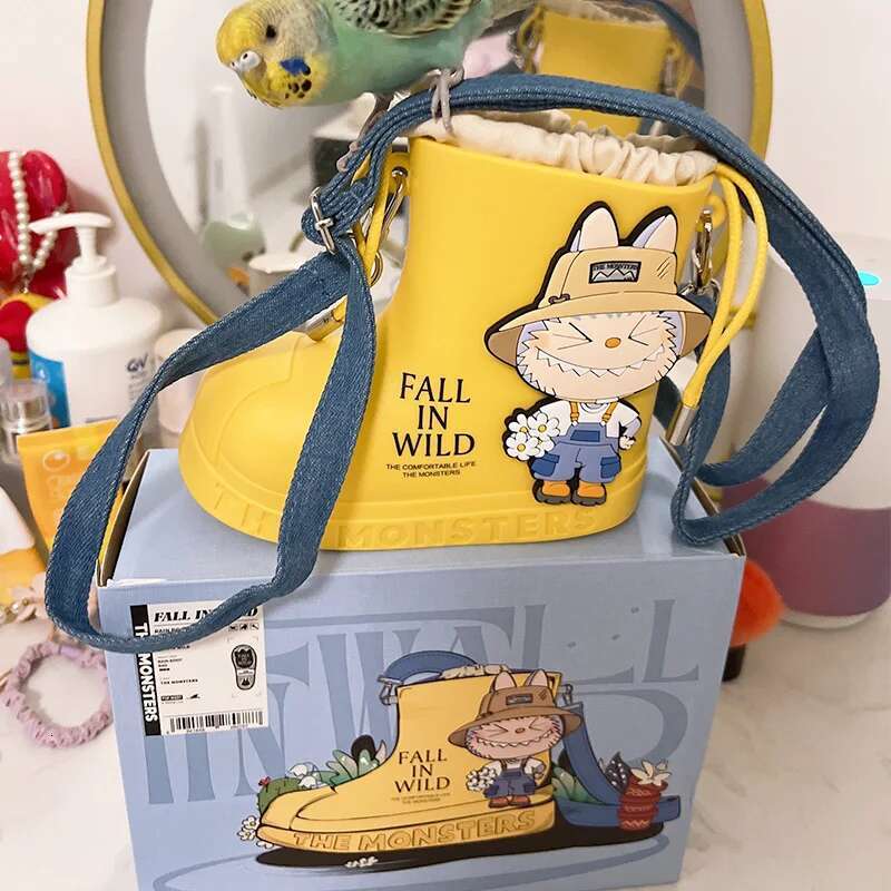 Popmart Labubu The Monsters Spring Wild Home Series Rain Boot Bag Animation Anime Peripheral Gift Backpack