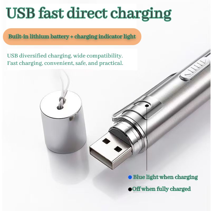 USB Rechargeable Laser Pen for Cats - Pet Toy with Infrared Light