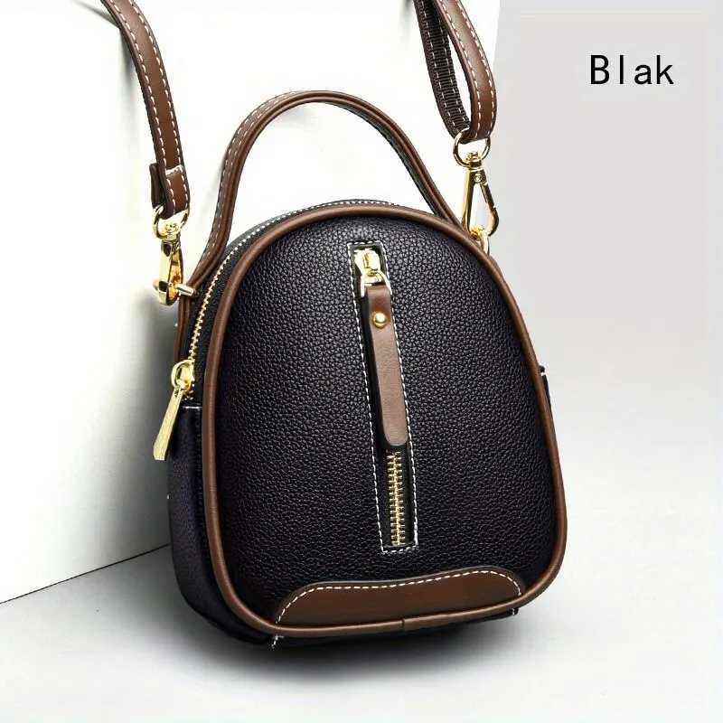 Mini Solid Color Crossbody Bag Cute Simple Casual PU Leather Hand Bag Womens Fashion Versatile Daily Shoulder Bag Purse Z250512
