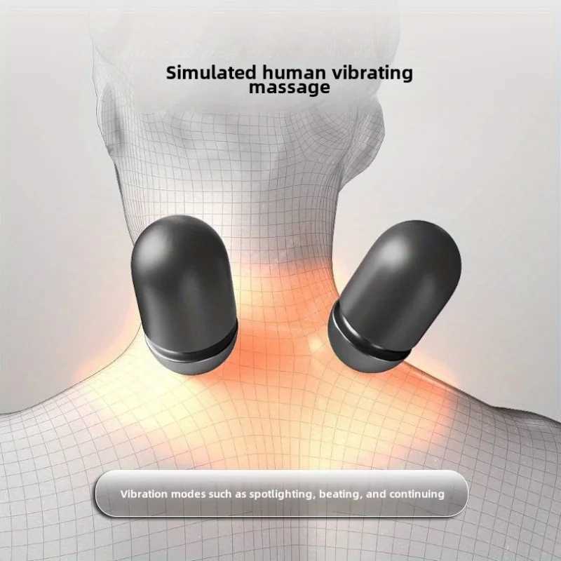 Neck Massage Pillow with Vibration Heating Neck Sleep Pillow 5-point Charging Model - Vibration+heating+built-in Lithium BatteryW250512
