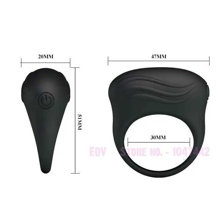 Pretty Love Silicon Vibrating Cock Ring Penis Ring Vibrator Cockring Sex toys for men couples Adult Toy Anillo Vibrador. W250512