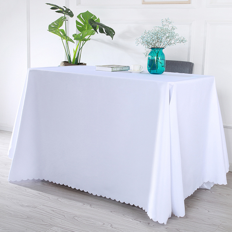 B408 Thickened plain tablecloth wedding red tablecloth hotel restaurant fabric tablecloth event meeting rectangular tablecloth