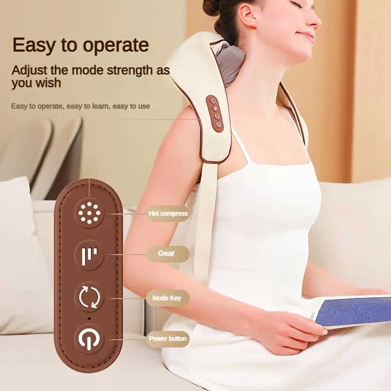 Shoulder and Neck Massager Professional Edition - With realistic humanoid massage rechargeable to relax muscles home masseurW250512