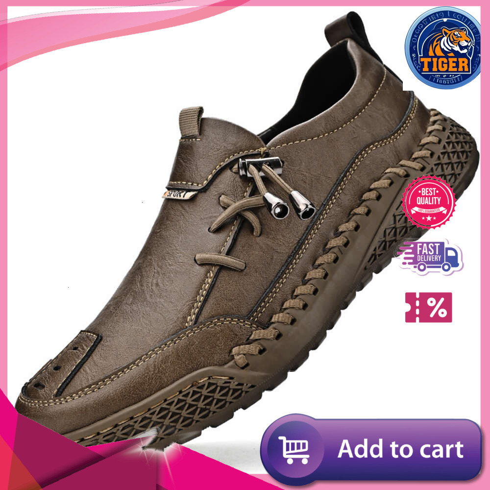Ddmytiger Autumn Spring And Large Casual Leather Fashion Handmade Cover Feet Men S Single Shoes Outdoor Shoes