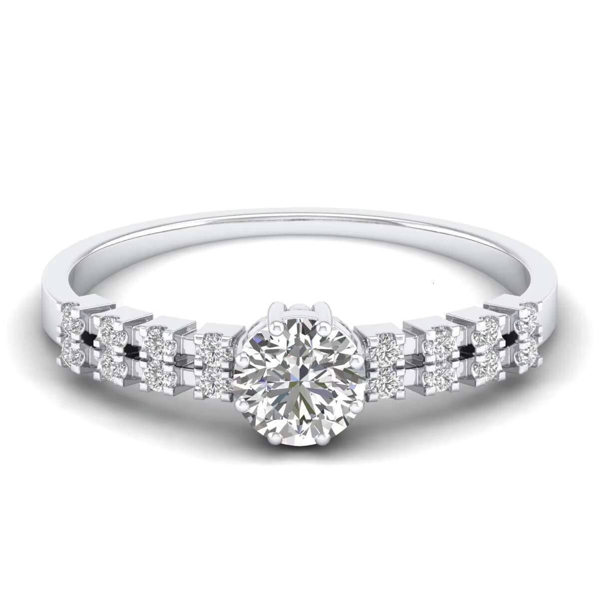 REYES Round Brilliant Cut 1.2Ct Moissanite Engagement Ring for Women Original 925 Sterling Silver GRA Certified Fine Jewelry