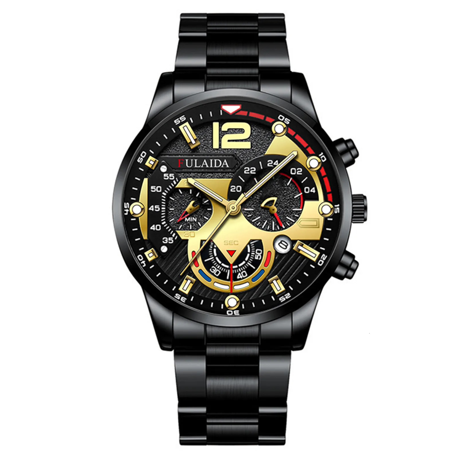 y Business Quartz Watch For Men Simple Luminous Date Watches Male Fashion Stainless Steel Rose Gold 250512