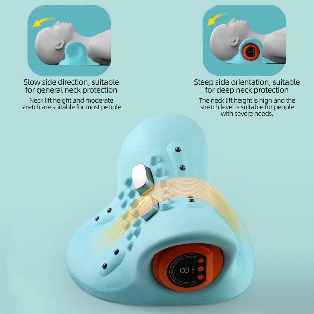 Electric Neck Massager USB Infrared Heating Airbag Neck Traction Vibration Shoulder Cervical Spine Shoulder Support RelaxW250512