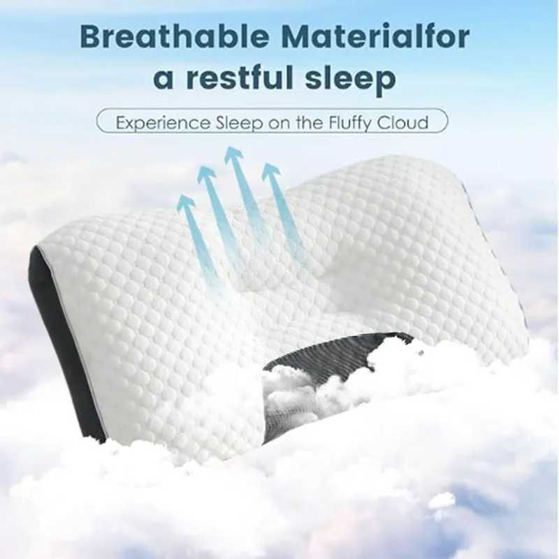 Neck and Shoulder Pillows Sleep Massage Pillow core Ergonomic Neck Support Ideal for Side Back Stoh Sleepers.W250512