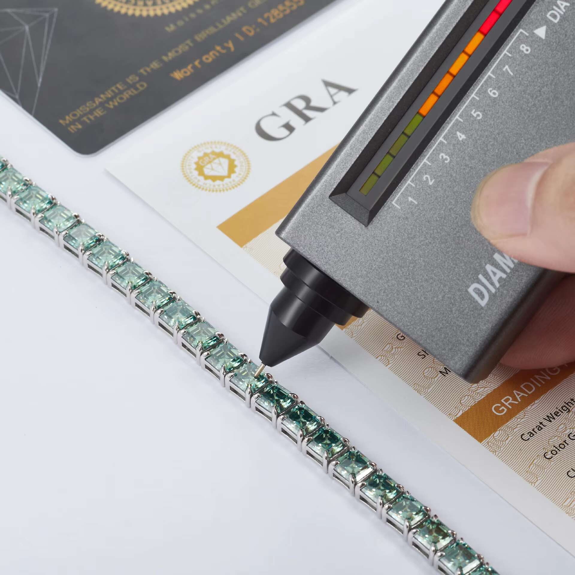 Color Moissanite Tennis Bracelet S925 VVS Gra Certified Moissanite Bangle Diamond Chain Moissanite Jewelry