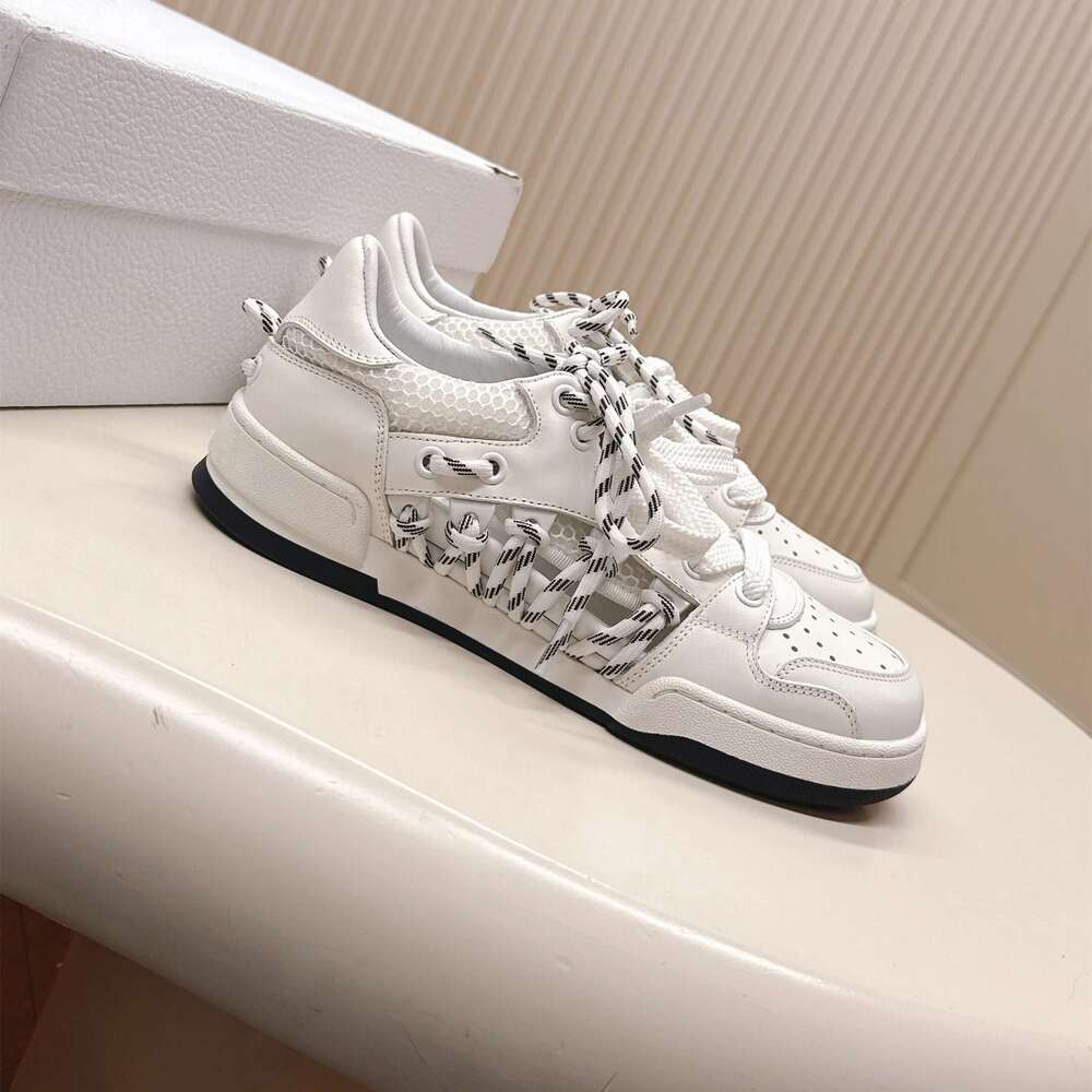 New Women Size35-44 Genuine Leather Couple Sneakers Hollow Sports Mixed Colors Flats Designer Shoes Zapatillas De Mujer