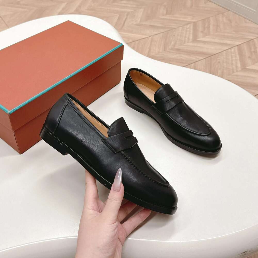 Women Size34-46 Genuine Leather Couple Flats Natural Cow Suede Loafers Low Heels Retro Designer Shoes Zapatillas De Mujer