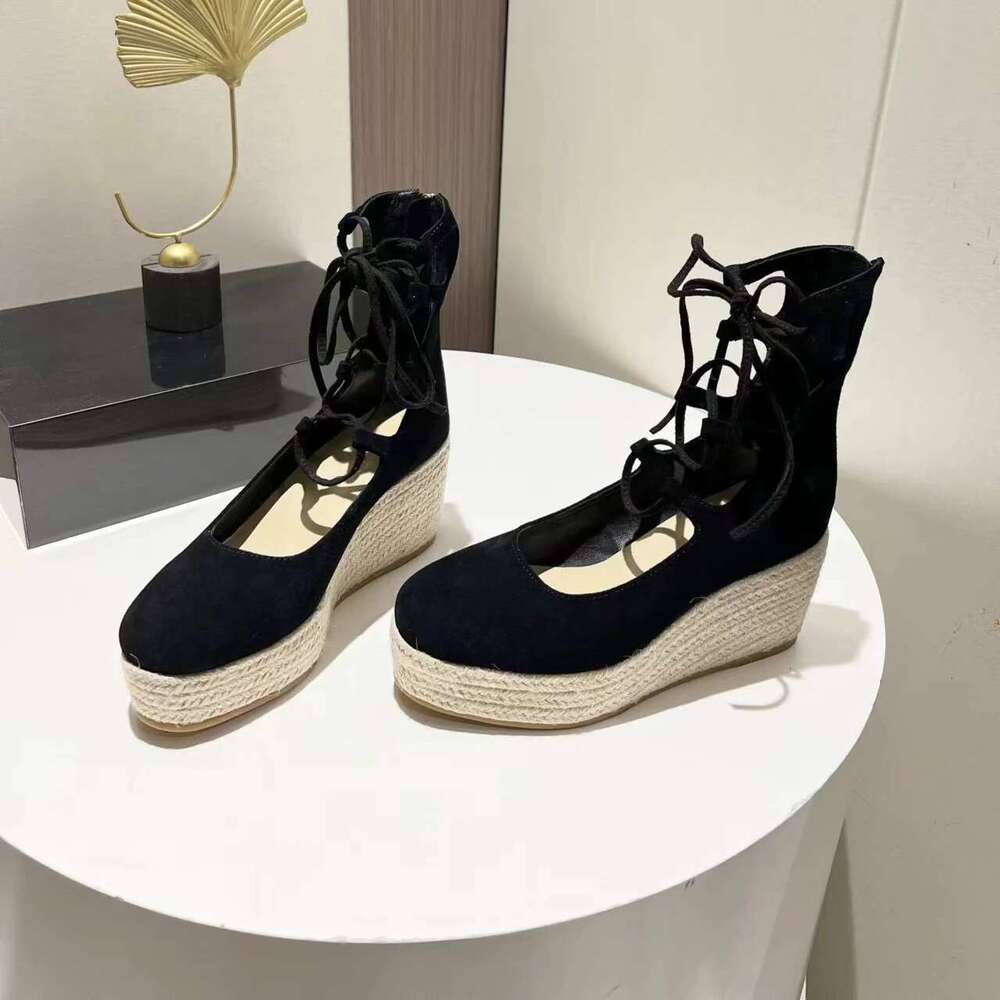 New Women Size35-41 Genuine Leather Sandals Super High Heels Wedges Flat Platform Pumps Designer Shoes Zapatillas De Mujer