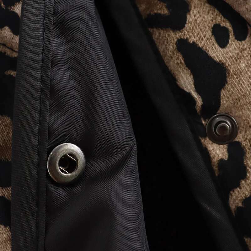 SIYANG Winter Coat Female Leopard Print Quilted Woman Vintage Long Sleeve Padded Jacket Short Coats Autumn Parkas Outerwe