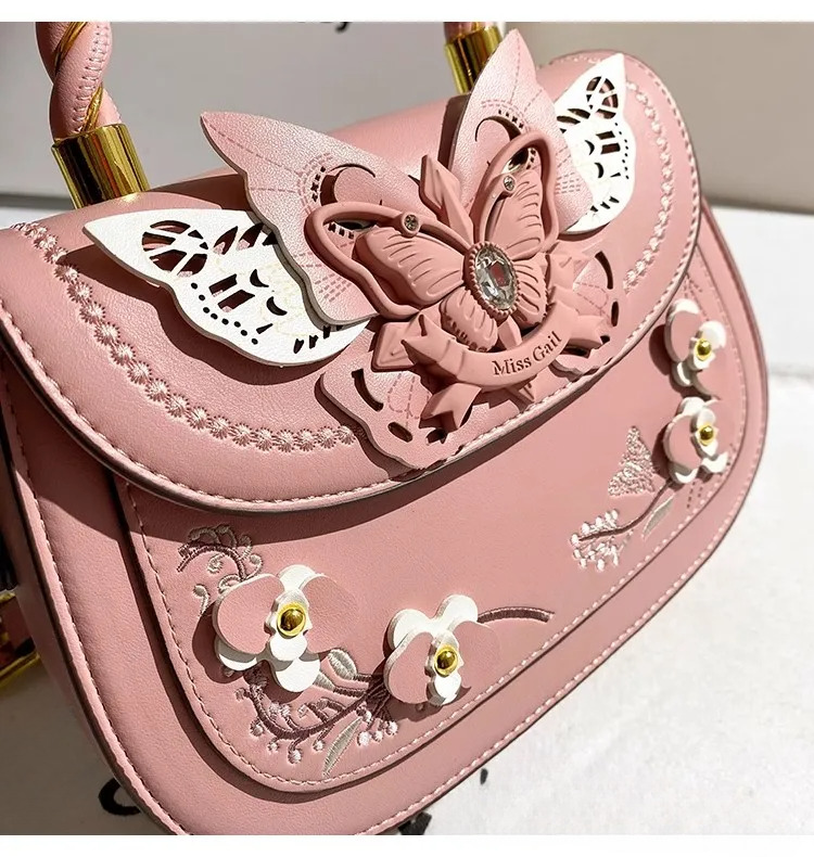 New Butterfly Series Women Designer Handbag 2025 Free Shipping Fashionable High Quality Texture Leather Small Square Bag Women's Wallet Women