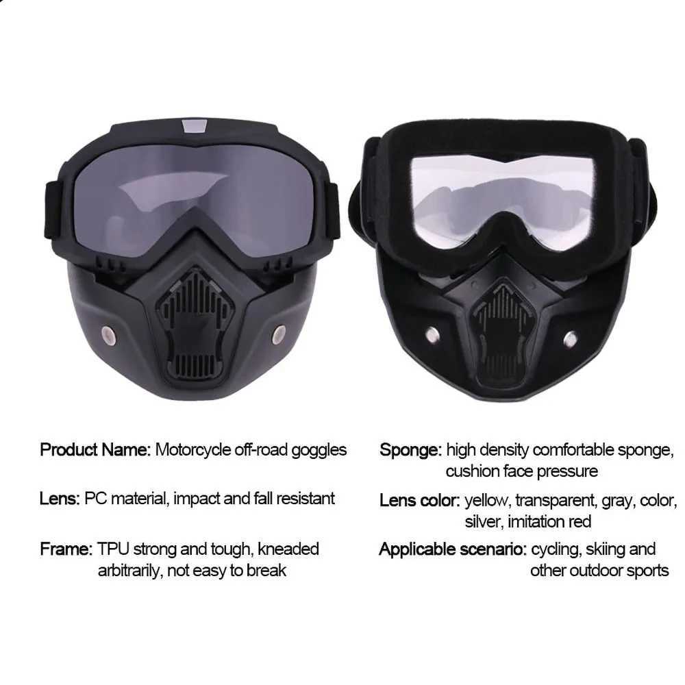 Motorcycle Riding Mask Windproof Outdoor Racing Skiing Off-Road Mask Bicycle Vehicle Sports Full Face Protection Tactical HelmetW250512