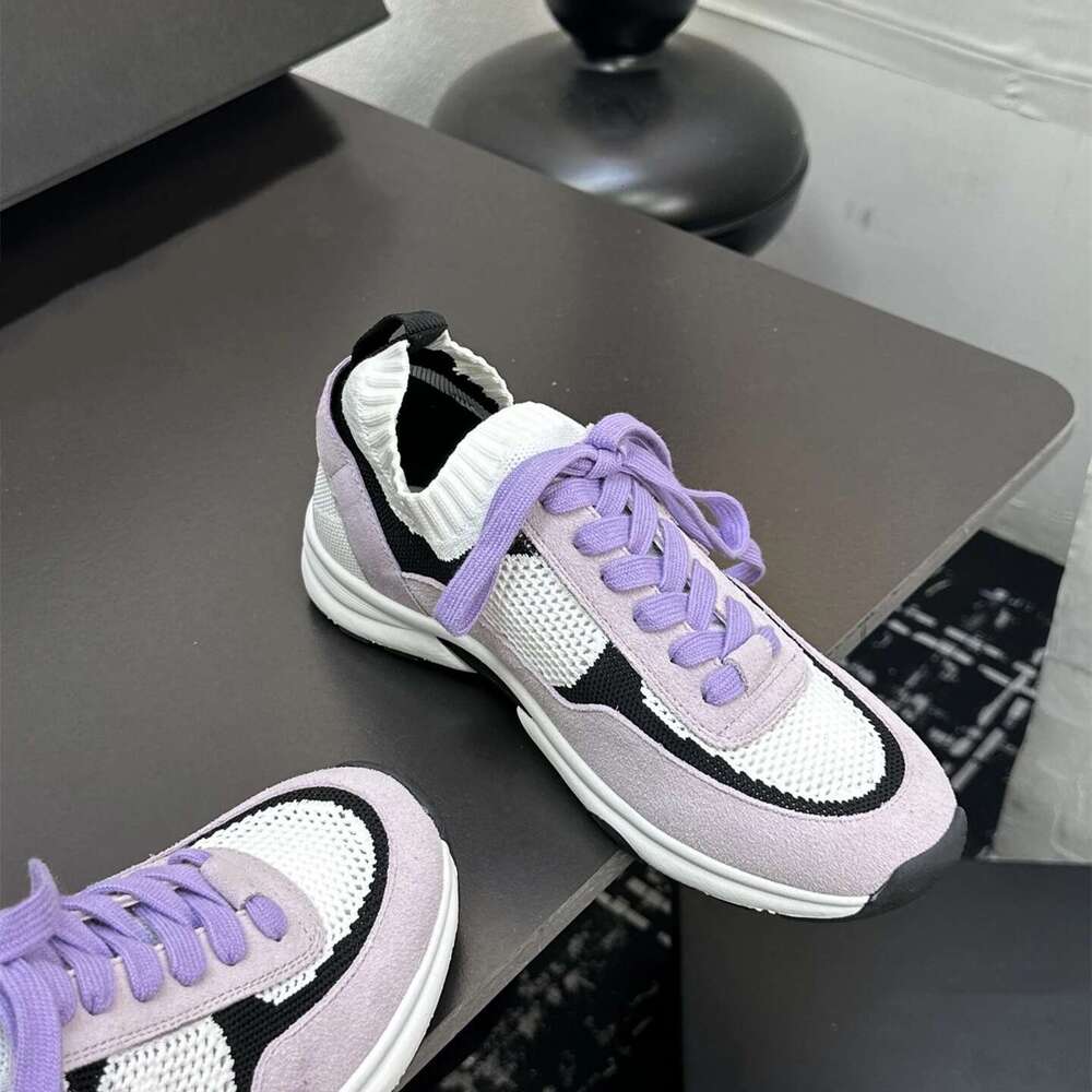 New Women Size35-42 Natural Cow Suede Sneakers Mesh Flat Platform Sports Leisure Flats Designer Shoes Zapatillas De Mujer
