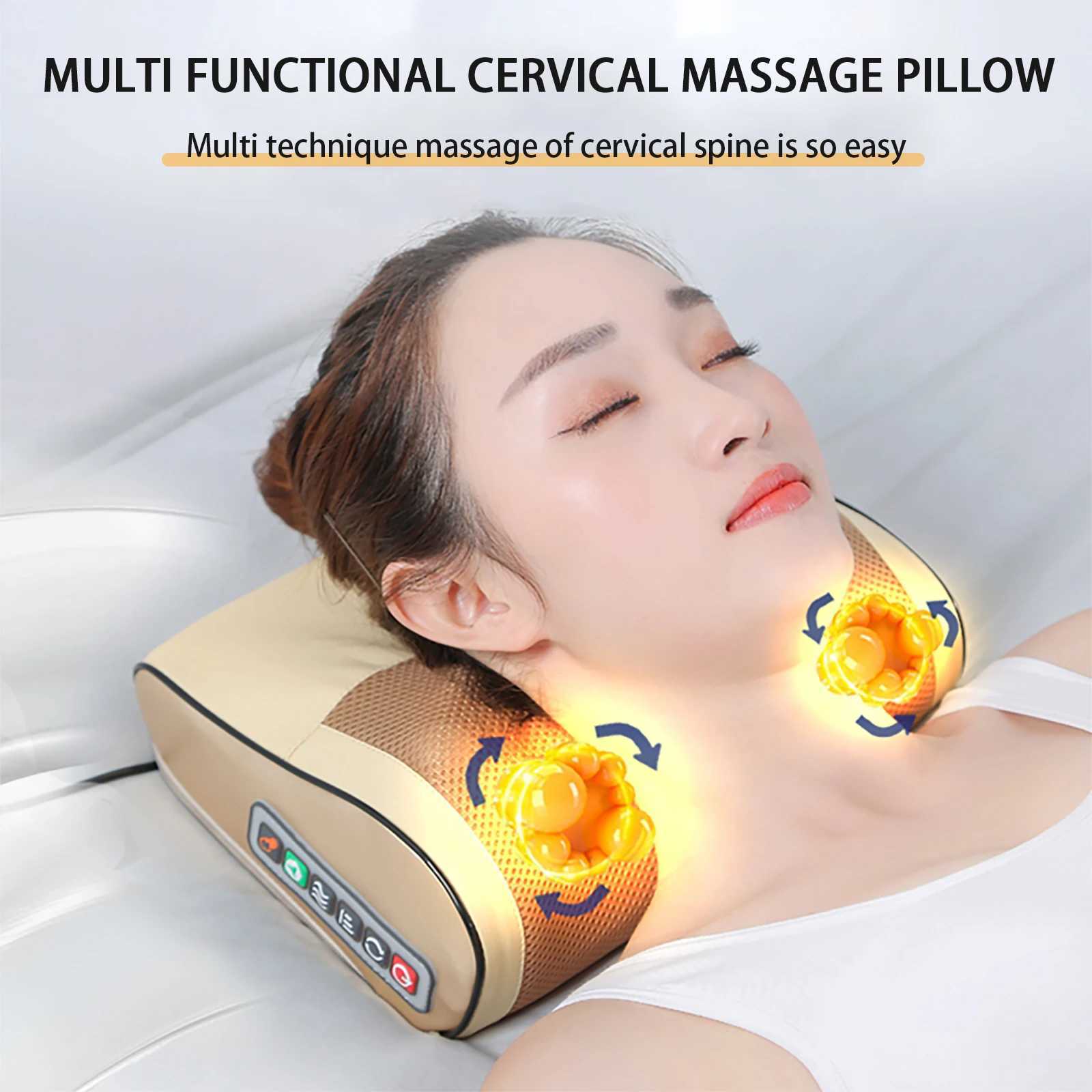 2024 Electric Neck Massager Pillow Multifunctional Massage Pillow Device Neck Health Massager Relaxation Pillow MassagerW250512