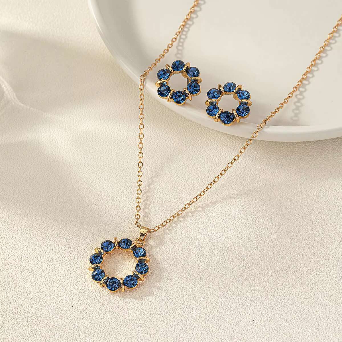 Fashion Zircon Dia Gold Plated Women Necklace for Lady