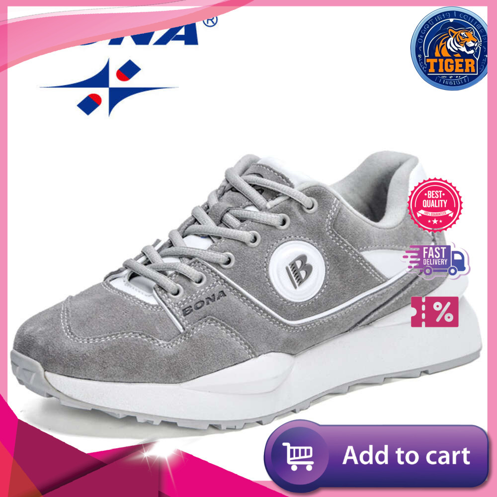 Ddmytiger Designers BONA New Men Running Sport Shoes Man Comfy Lightweight Trainer Action Leather Walking Jogging Sneakers Outdoor Shoes