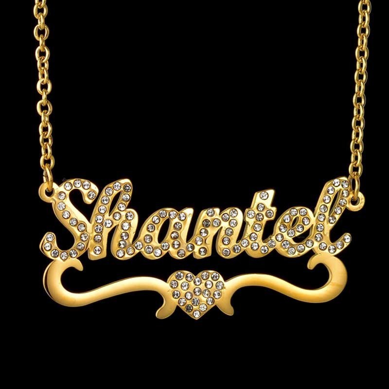 Custom necklace custom English name necklace HIPHOP alphanumeric full diamond micro inlaid pendant